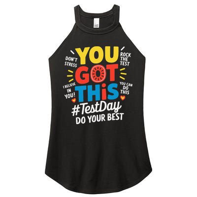Test Day Rock The Test You Got This Teacher Test Testing Women's Perfect Tri Rocker Tank