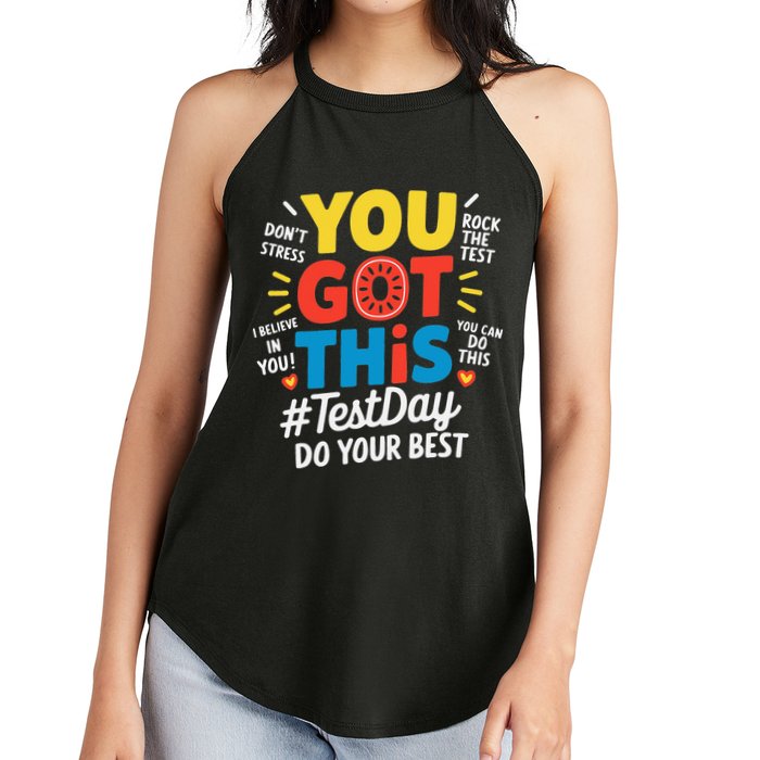 Test Day Rock The Test You Got This Teacher Test Testing Women's Perfect Tri Rocker Tank
