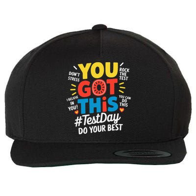 Test Day Rock The Test You Got This Teacher Test Testing Wool Snapback Cap