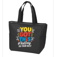 Test Day Rock The Test You Got This Teacher Test Testing Zip Tote Bag