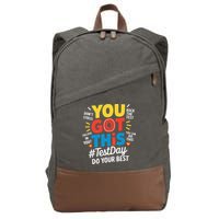 Test Day Rock The Test You Got This Teacher Test Testing Cotton Canvas Backpack