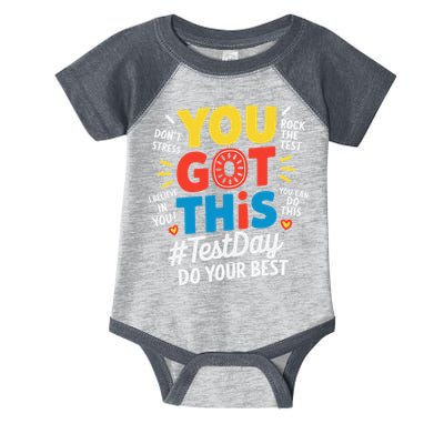 Test Day Rock The Test You Got This Teacher Test Testing Infant Baby Jersey Bodysuit