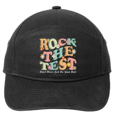 Test Day Rock The Test Teacher Testing Day You Got This 7-Panel Snapback Hat