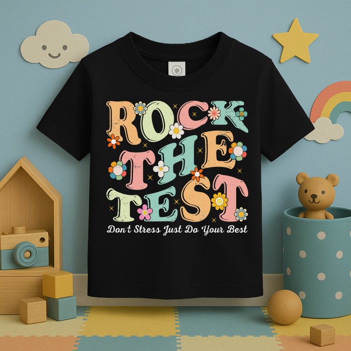 Test Day Rock The Test Teacher Testing Day You Got This Toddler T-Shirt