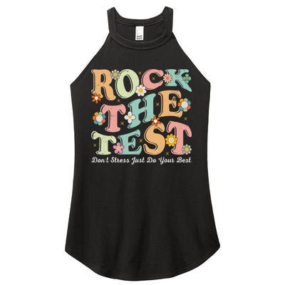 Test Day Rock The Test Teacher Testing Day You Got This Women's Perfect Tri Rocker Tank