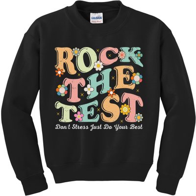 Test Day Rock The Test Teacher Testing Day You Got This Kids Sweatshirt