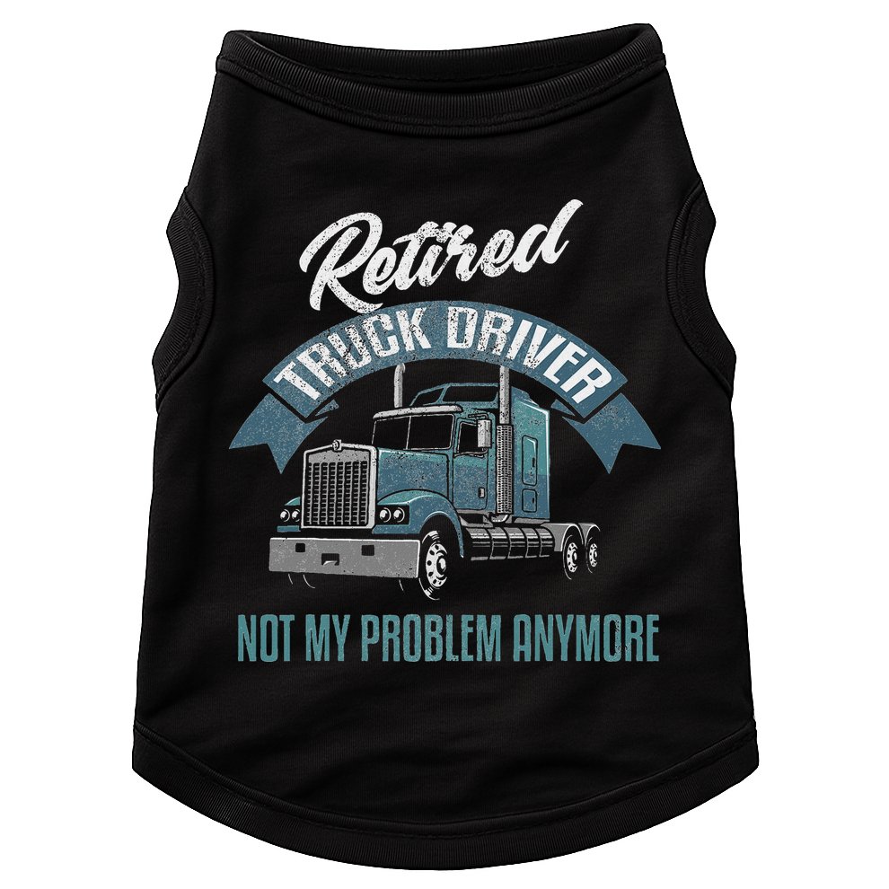 Truck Driver Retirement Funny Retired Trucker Gift Doggie Tank