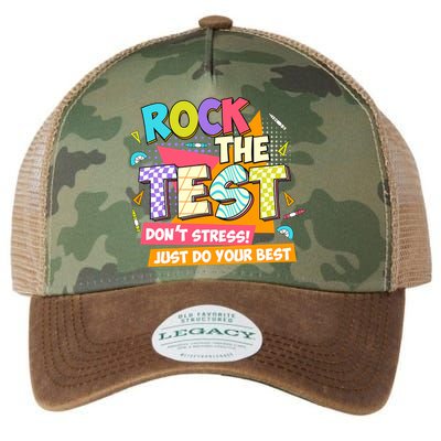 Test Day Rock The Test Teacher Testing Day  Legacy Tie Dye Trucker Hat