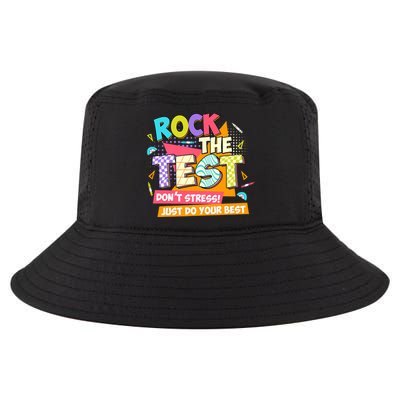 Test Day Rock The Test Teacher Testing Day  Cool Comfort Performance Bucket Hat
