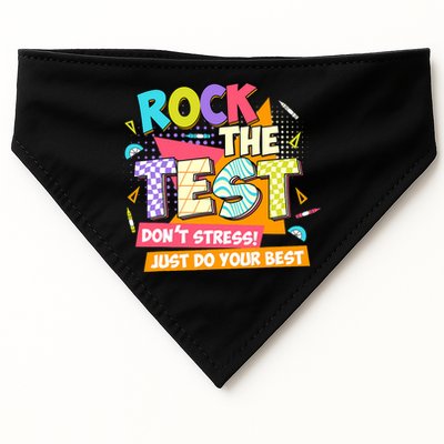 Test Day Rock The Test Teacher Testing Day  USA-Made Doggie Bandana