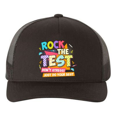 Test Day Rock The Test Teacher Testing Day  Yupoong Adult 5-Panel Trucker Hat
