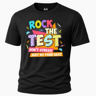 Test Day Rock The Test Teacher Testing Day  Cooling Performance Crew T-Shirt