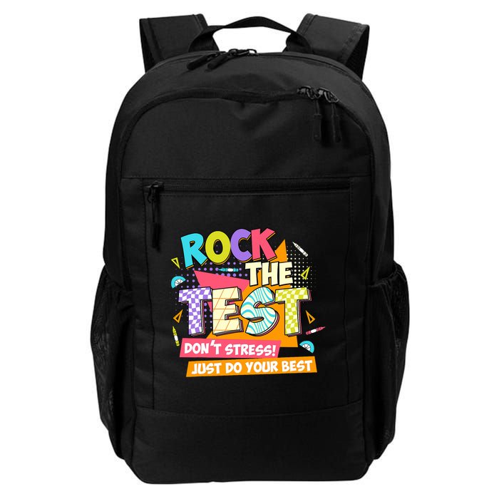 Test Day Rock The Test Teacher Testing Day  Backpack