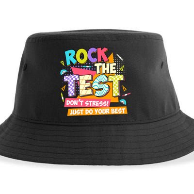 Test Day Rock The Test Teacher Testing Day  Sustainable Bucket Hat