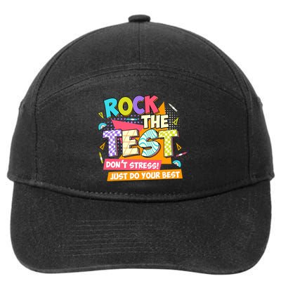 Test Day Rock The Test Teacher Testing Day  7-Panel Snapback Hat