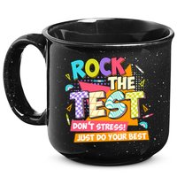 Test Day Rock The Test Teacher Testing Day  15oz Campfire Ceramic Mug
