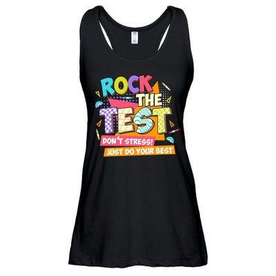 Test Day Rock The Test Teacher Testing Day  Ladies Essential Flowy Tank