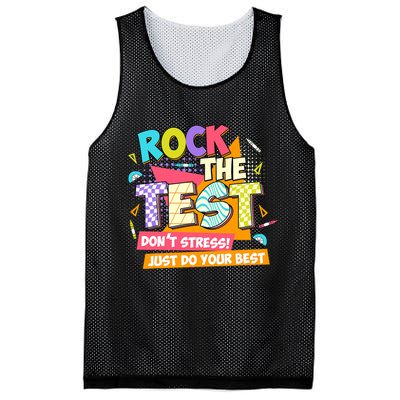 Test Day Rock The Test Teacher Testing Day  Mesh Reversible Basketball Jersey Tank