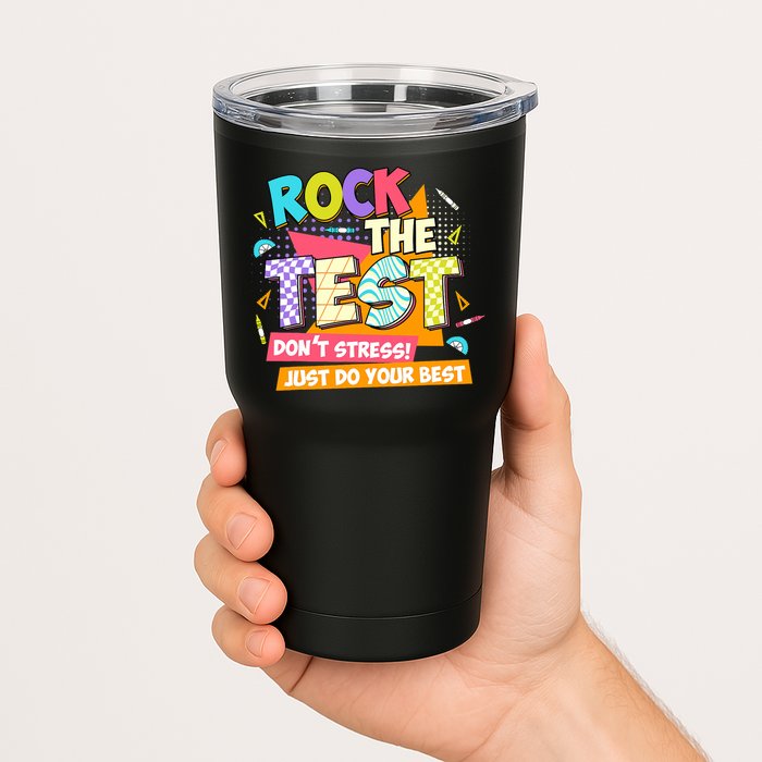 Test Day Rock The Test Teacher Testing Day  Tumbler