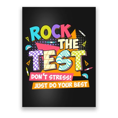 Test Day Rock The Test Teacher Testing Day  Poster