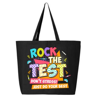 Test Day Rock The Test Teacher Testing Day  25L Jumbo Tote