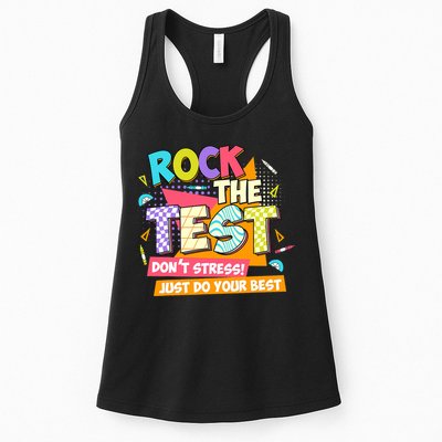 Test Day Rock The Test Teacher Testing Day  Womens Tank Top