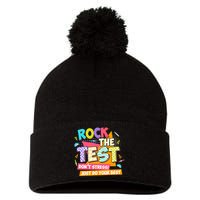 Test Day Rock The Test Teacher Testing Day  Pom Pom 12in Knit Beanie