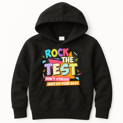 Test Day Rock The Test Teacher Testing Day  Kids Hoodie