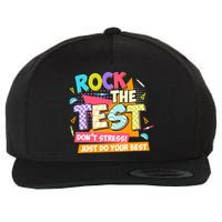 Test Day Rock The Test Teacher Testing Day  Wool Snapback Cap