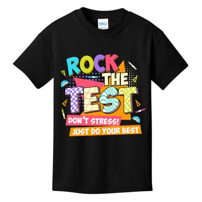 Test Day Rock The Test Teacher Testing Day  Kids T-Shirt