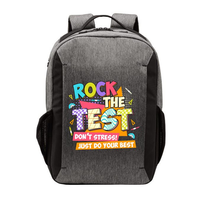 Test Day Rock The Test Teacher Testing Day  Vector Backpack