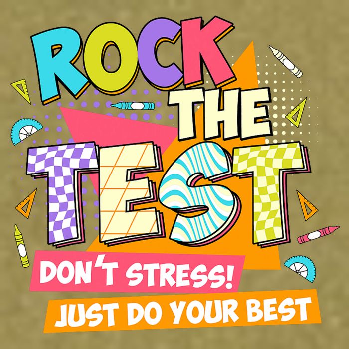Test Day Rock The Test Teacher Testing Day  Garment-Dyed Women's Muscle Tee