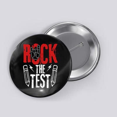Test Day Rock The Funny Metal Teacher Student Testing Exam Button