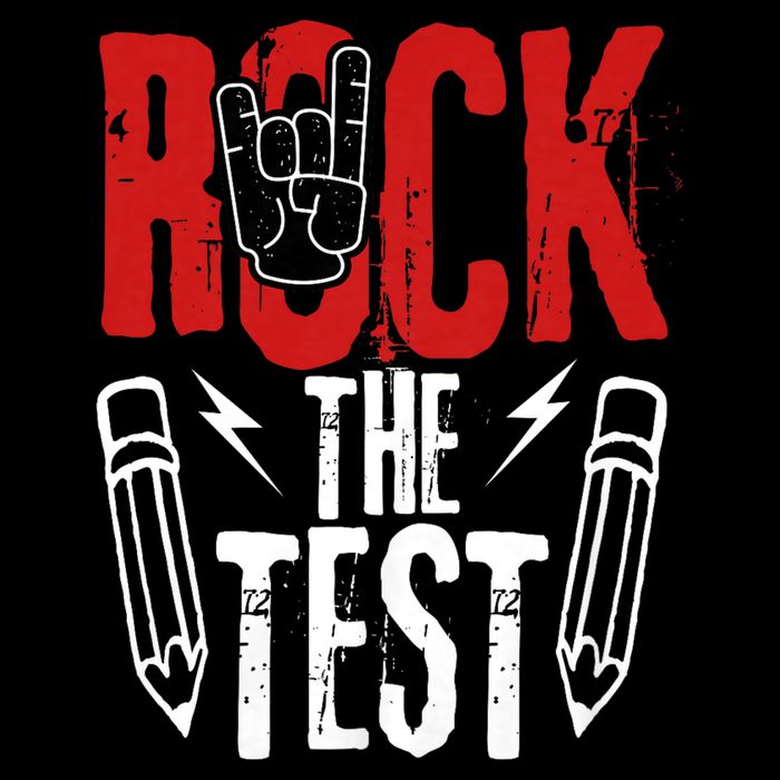 Test Day Rock The Funny Metal Teacher Student Testing Exam Flatbill Hat