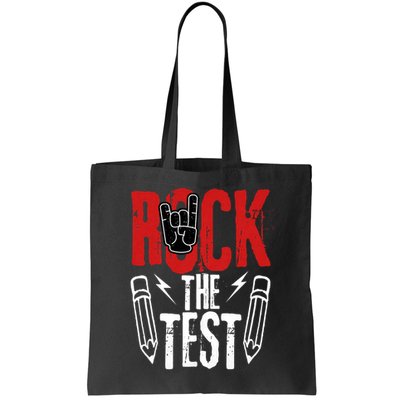 Test Day Rock The Funny Metal Teacher Student Testing Exam Bag