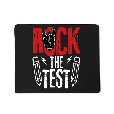 Test Day Rock The Funny Metal Teacher Student Testing Exam Mousepad