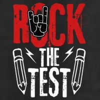 Test Day Rock The Funny Metal Teacher Student Testing Exam Golf Towel
