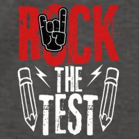Test Day Rock The Funny Metal Teacher Student Testing Exam Vector Backpack