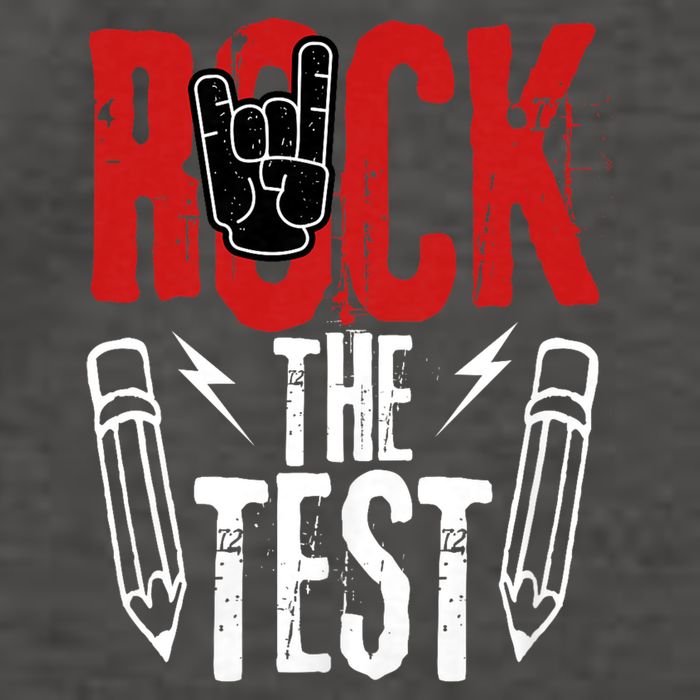 Test Day Rock The Funny Metal Teacher Student Testing Exam Vector Backpack