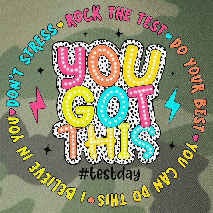 Test Day Rock The Test Teacher Testing Day You Got This Legacy Tie Dye Trucker Hat
