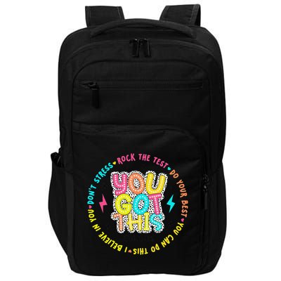Test Day Rock The Test Teacher Testing Day You Got This Impact Tech Backpack