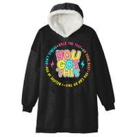 Test Day Rock The Test Teacher Testing Day You Got This Hooded Wearable Blanket