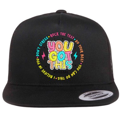 Test Day Rock The Test Teacher Testing Day You Got This Flatbill Hat