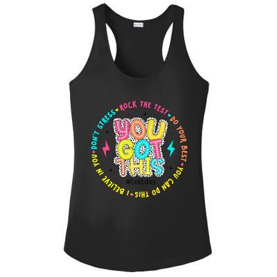 Test Day Rock The Test Teacher Testing Day You Got This Ladies PosiCharge Competitor Racerback Tank