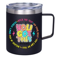 Test Day Rock The Test Teacher Testing Day You Got This 12oz Stainless Steel Coffee Mug