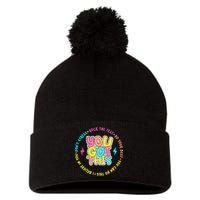 Test Day Rock The Test Teacher Testing Day You Got This Pom Pom 12in Knit Beanie