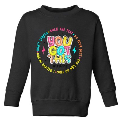 Test Day Rock The Test Teacher Testing Day You Got This Toddler Sweatshirt