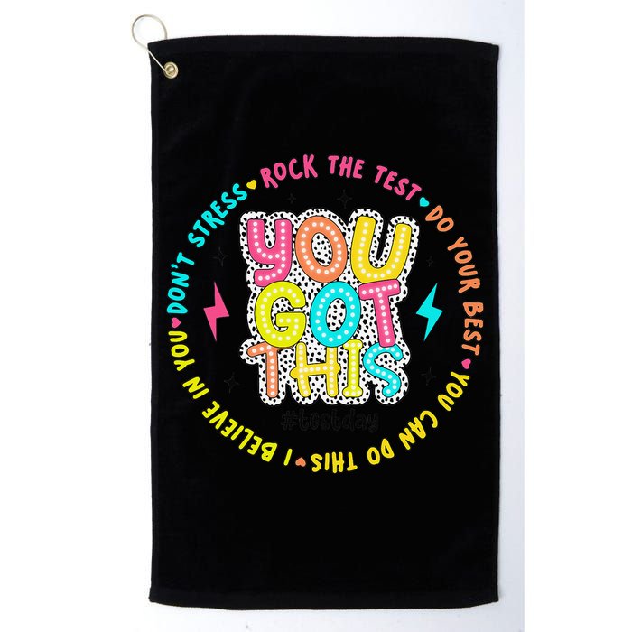 Test Day Rock The Test Teacher Testing Day You Got This Golf Towel