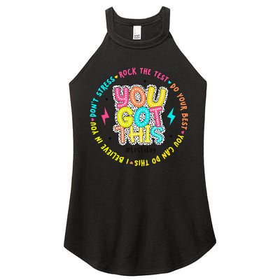 Test Day Rock The Test Teacher Testing Day You Got This Women's Perfect Tri Rocker Tank
