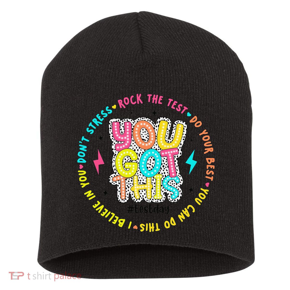 Test Day Rock The Test Teacher Testing Day You Got This Short Acrylic Beanie